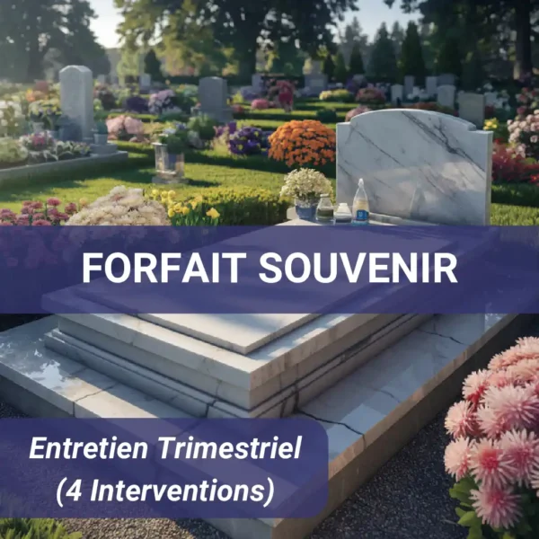 Entretien trimestriel de sépultures et pierres tombales dans les-Bouches-du-Rhône et le Vaucluse-Forfait-Souvenir